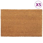 vidaXL Covoraș de ușă, 5 buc., natural, 40x60 cm, fibre de cocos vidaXL Covoraș de ușă, 5 buc., natural, 40x60 cm, fibre de cocos