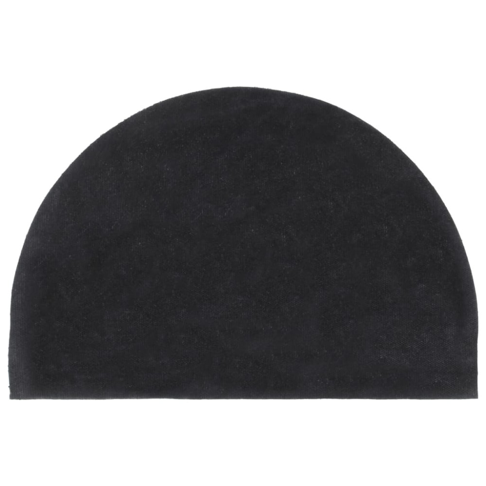 vidaXL Covoraș de ușă semirotund, Gri închis, 40x60 cm, fibre de cocos