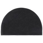 vidaXL Covoraș de ușă semirotund, Gri închis, 40x60 cm, fibre de cocos