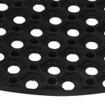 vidaXL Covoraș de ușă semirotund, 45x75 cm, cauciuc