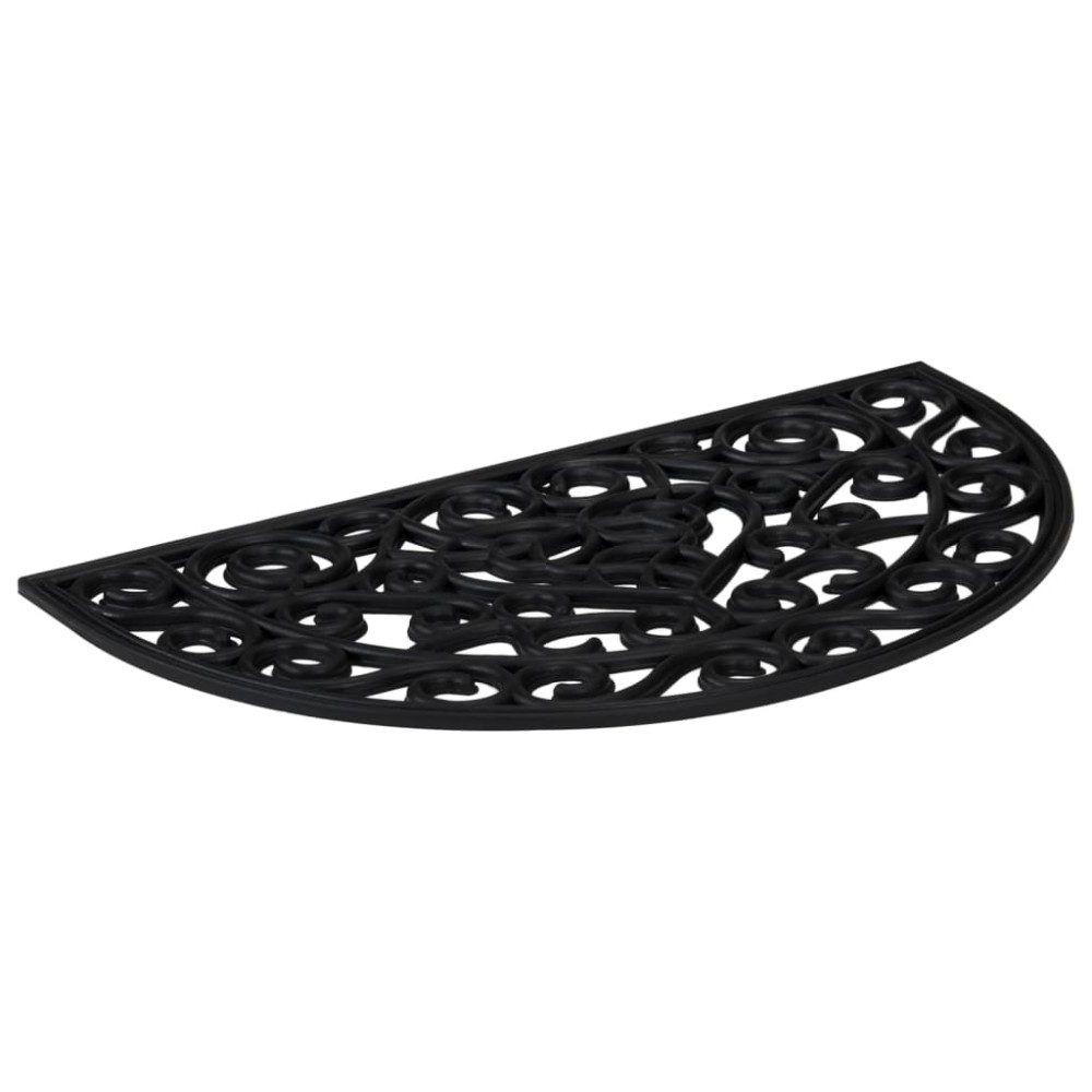 vidaXL Covoraș de ușă semirotund, 45x75 cm, cauciuc