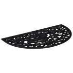 vidaXL Covoraș de ușă semirotund, 45x75 cm, cauciuc