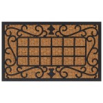 vidaXL Covoraș de ușă dreptunghiular, 45x75 cm, cauciuc/nucă cocos