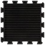 vidaXL Plăci de podea din cauciuc, 16 buc., negru, 16 mm, 30x30 cm