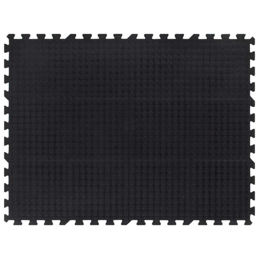 vidaXL Placă de podea din cauciuc, negru, 12 mm, 90x120 cm
