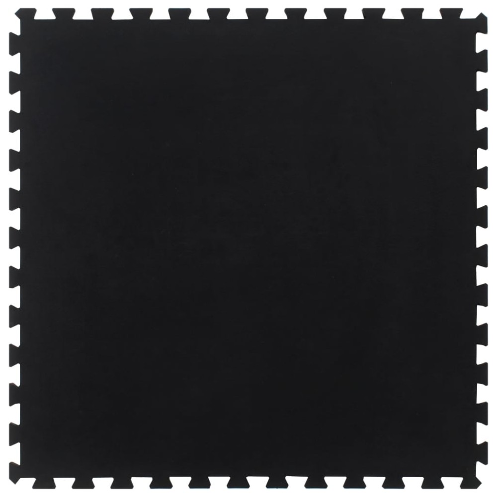 vidaXL Placă de podea din cauciuc, negru, 12 mm, 100x100 cm