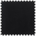 vidaXL Placă de podea din cauciuc, negru, 12 mm, 100x100 cm