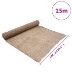 vidaXL Rulou de iută, 1x15 m, iută 100%, 200 g/m² vidaXL Rulou de iută, 1x15 m, iută 100%, 200 g/m²