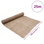 vidaXL Rulou de iută, 1x25 m, iută 100%, 200 g/m² vidaXL Rulou de iută, 1x25 m, iută 100%, 200 g/m²