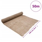 vidaXL Rulou de iută, 1x50 m, iută 100%, 200 g/m² vidaXL Rulou de iută, 1x50 m, iută 100%, 200 g/m²