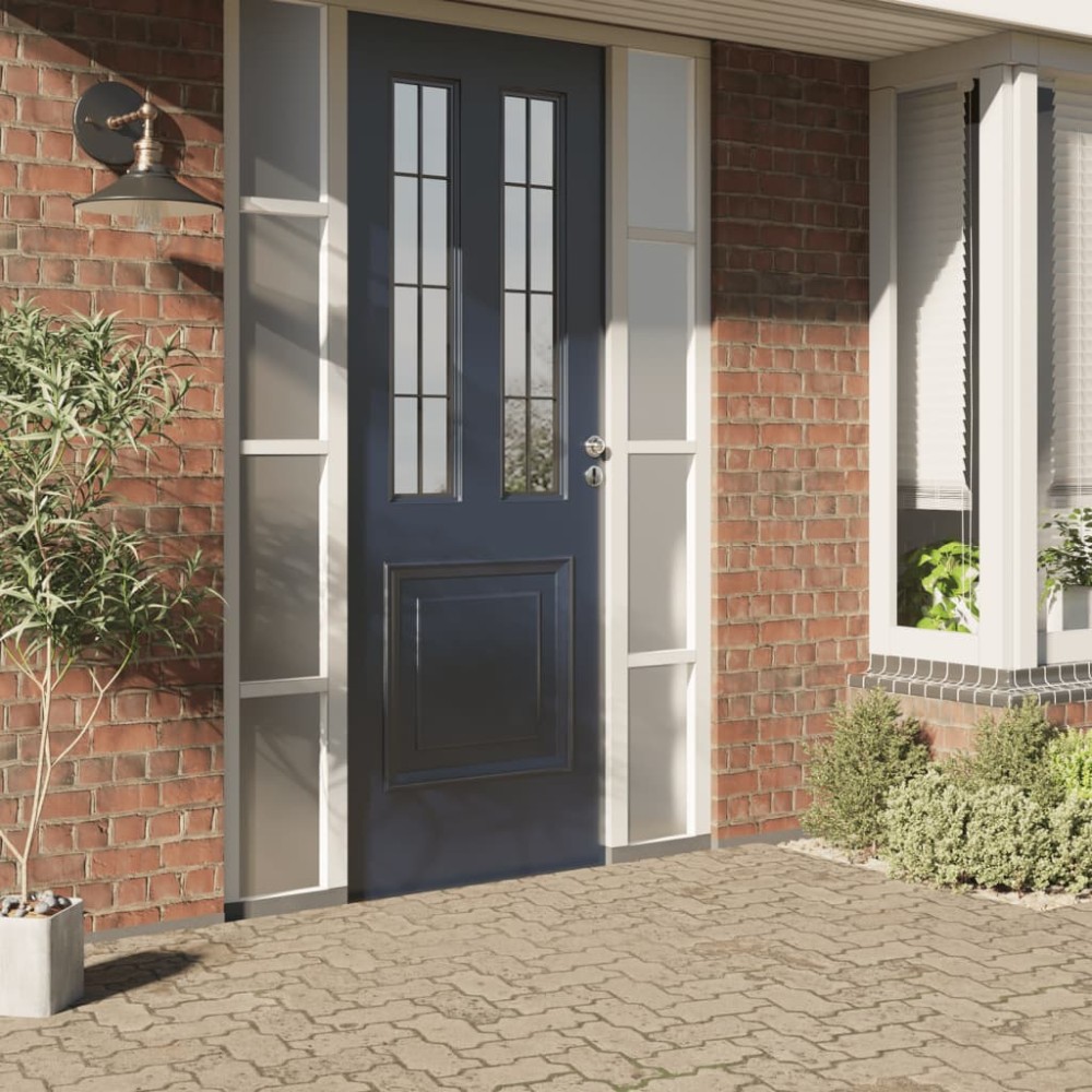 vidaXL Folie fereastră, statică/mată, gri, 90x500 cm, PVC