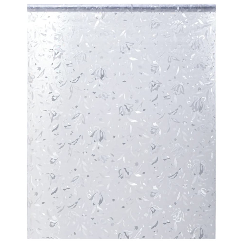 vidaXL Folie fereastră, model sablat cu floare, 90x500 cm, PVC