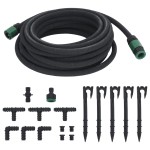 vidaXL Furtun poros de grădină, negru, 0,6", 10 m, cauciuc vidaXL Furtun poros de grădină, negru, 0,6", 10 m, cauciuc