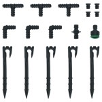 vidaXL Furtun poros de grădină, negru, 0,6", 10 m, cauciuc vidaXL Furtun poros de grădină, negru, 0,6", 10 m, cauciuc