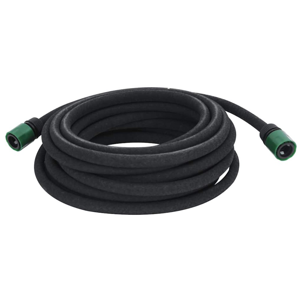 vidaXL Furtun poros de grădină, negru, 0,6", 10 m, cauciuc