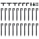 vidaXL Furtun poros de grădină, negru, 0,6", 50 m, cauciuc