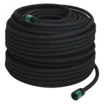vidaXL Furtun poros de grădină, negru, 0,6", 100 m, cauciuc vidaXL Furtun poros de grădină, negru, 0,6", 100 m, cauciuc