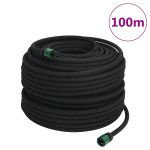 vidaXL Furtun poros de grădină, negru, 0,6", 100 m, cauciuc vidaXL Furtun poros de grădină, negru, 0,6", 100 m, cauciuc