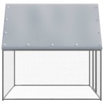 vidaXL Coteț pentru pui, argintiu și gri, 2x2x2 m, oțel galvanizat vidaXL Coteț pentru pui, argintiu și gri, 2x2x2 m, oțel galvanizat