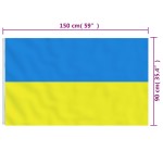 vidaXL Steagul Ucrainei cu ocheți din alamă, 90x150 cm vidaXL Steagul Ucrainei cu ocheți din alamă, 90x150 cm