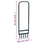 vidaXL Aerator gazon 5 tije tubulare, verde oțel vopsit electrostatic vidaXL Aerator gazon 5 tije tubulare, verde oțel vopsit electrostatic