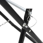 vidaXL Căruț tambur furtun 48 cm 45 kg negru oțel vopsit electrostatic vidaXL Căruț tambur furtun 48 cm 45 kg negru oțel vopsit electrostatic