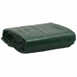 vidaXL Prelată, verde, 5x6 m, 650 g/m²