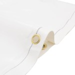 vidaXL Prelată, alb, 5x5 m, 650 g/m²