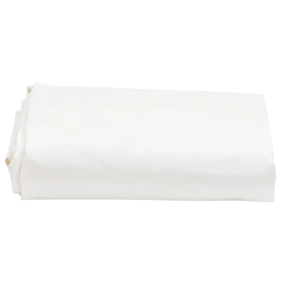 vidaXL Prelată, alb, 5x7 m, 650 g/m²