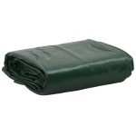 vidaXL Prelată, verde, Ø 3 m, 650 g/m²