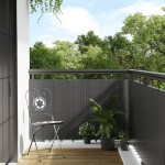 vidaXL Paravan pentru balcon, antracit, 300x80 cm, poliratan