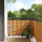 vidaXL Paravan Balcon Maro Deschis 400x80 cm Poly Rattan vidaXL Paravan Balcon Maro Deschis 400x80 cm Poly Rattan