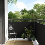 vidaXL Paravan pentru balcon, negru, 300x80 cm, poliratan vidaXL Paravan pentru balcon, negru, 300x80 cm, poliratan