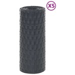 vidaXL Paravane pentru balcon, 5 buc., antracit, 255x19 cm, poliratan vidaXL Paravane pentru balcon, 5 buc., antracit, 255x19 cm, poliratan