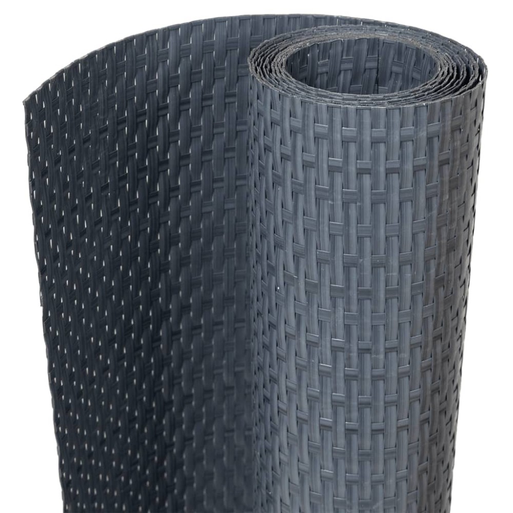 vidaXL Paravane pentru balcon, 10 buc., antracit, 255x19 cm, poliratan