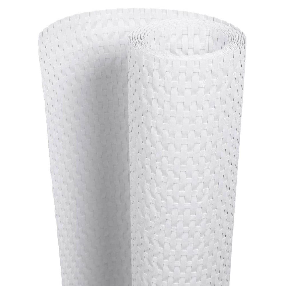 vidaXL Paravane pentru balcon, 5 buc., alb, 255x19 cm, poliratan