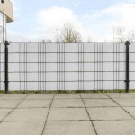 vidaXL Paravane pentru balcon, 5 buc., alb, 255x19 cm, poliratan vidaXL Paravane pentru balcon, 5 buc., alb, 255x19 cm, poliratan
