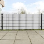 vidaXL Paravane pentru balcon, 10 buc., alb, 255x19 cm, poliratan vidaXL Paravane pentru balcon, 10 buc., alb, 255x19 cm, poliratan