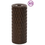 vidaXL Paravan pentru balcon 5 buc. maro și negru 255x19 cm poliratan vidaXL Paravan pentru balcon 5 buc. maro și negru 255x19 cm poliratan