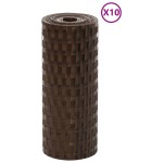 vidaXL Paravan pentru balcon 10 buc. maro și negru 255x19 cm poliratan vidaXL Paravan pentru balcon 10 buc. maro și negru 255x19 cm poliratan