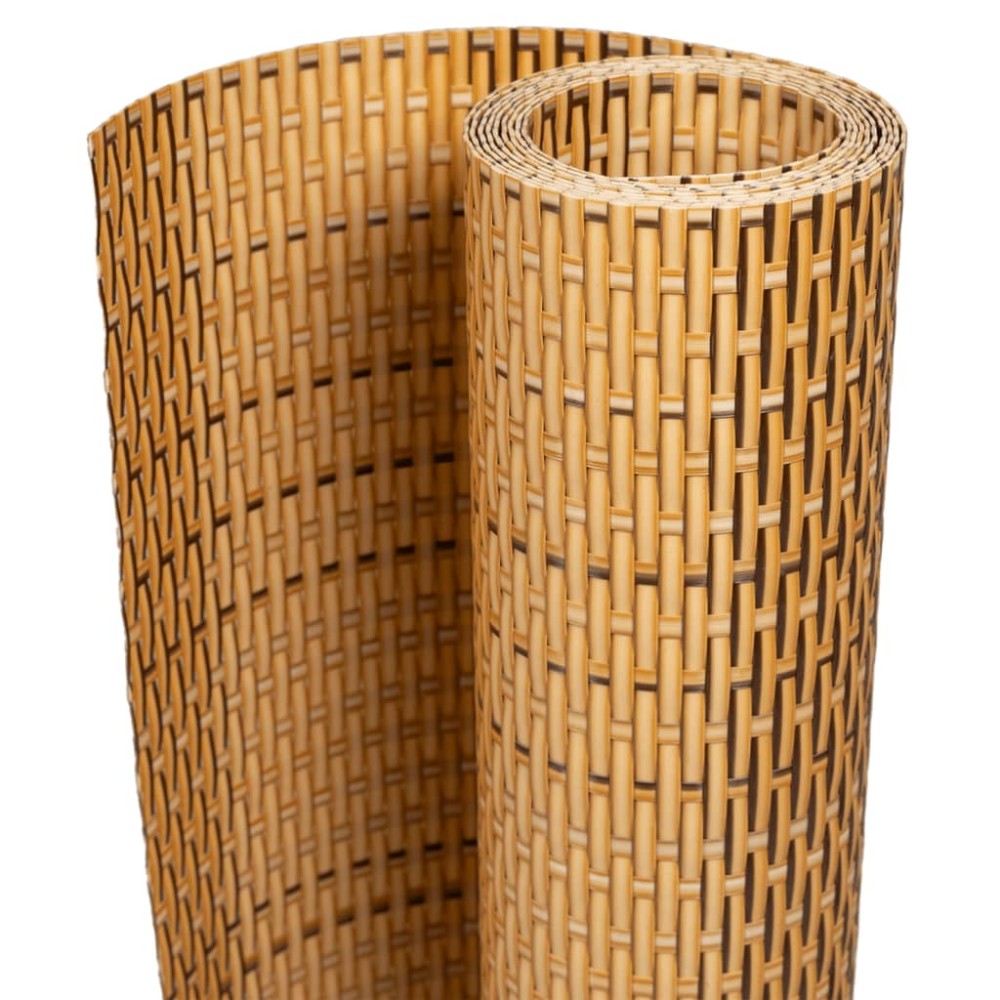 vidaXL Paravan pentru balcon 10 buc. maro deschis 255x19 cm poliratan
