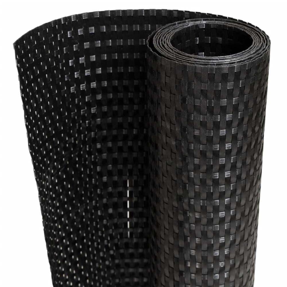 vidaXL Paravane pentru balcon, 5 buc., negru, 255x19 cm, poliratan