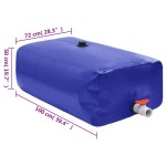 vidaXL Rezervor de apă cu robinet, pliabil, 360 L, PVC vidaXL Rezervor de apă cu robinet, pliabil, 360 L, PVC