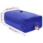 vidaXL Rezervor de apă cu robinet, pliabil, 1500 L, PVC vidaXL Rezervor de apă cu robinet, pliabil, 1500 L, PVC