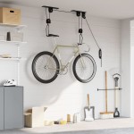 vidaXL Palanuri pentru biciclete cu suport pe tavan, 2 buc., 20 kg vidaXL Palanuri pentru biciclete cu suport pe tavan, 2 buc., 20 kg