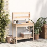 vidaXL Masă plantare cu chiuvetă, 147,5x44x139,5 cm, lemn masiv brad vidaXL Masă plantare cu chiuvetă, 147,5x44x139,5 cm, lemn masiv brad