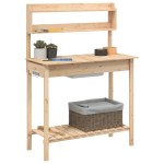 vidaXL Masă plantare cu chiuvetă, 147,5x44x139,5 cm, lemn masiv brad vidaXL Masă plantare cu chiuvetă, 147,5x44x139,5 cm, lemn masiv brad