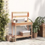 vidaXL Masă plantare cu chiuvetă maro 147,5x44x139,5cm lemn masiv brad vidaXL Masă plantare cu chiuvetă maro 147,5x44x139,5cm lemn masiv brad
