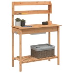 vidaXL Masă plantare cu chiuvetă maro 147,5x44x139,5cm lemn masiv brad vidaXL Masă plantare cu chiuvetă maro 147,5x44x139,5cm lemn masiv brad