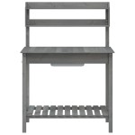 vidaXL Masă plantare cu chiuvetă gri 147,5x44x139,5cm lemn masiv brad vidaXL Masă plantare cu chiuvetă gri 147,5x44x139,5cm lemn masiv brad